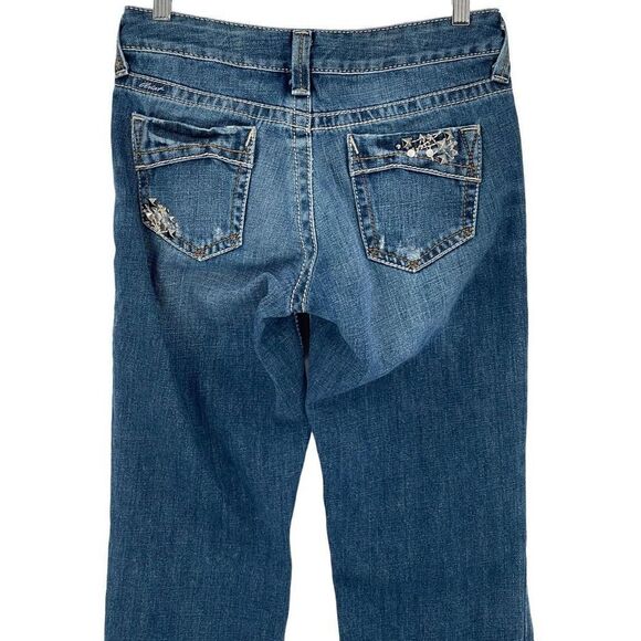Ariat Denim Amber Bootcut Jeans Studded Low Rise Dark Wash Women 26 Regular - Picture 5 of 8